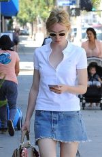 ELLE FANNING Leaves a Nail Salon in West Hollywood 09/01/2016