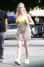 ELLE FANNING Out and About in Los Angeles 09/20/2016