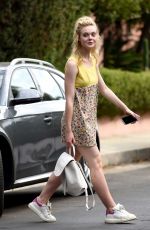 ELLE FANNING Out and About in Los Angeles 09/20/2016