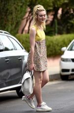 ELLE FANNING Out and About in Los Angeles 09/20/2016