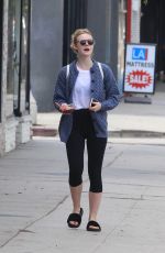 ELLE FANNING Out and About in Studio City 09/22/2016