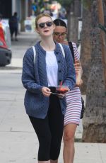 ELLE FANNING Out and About in Studio City 09/22/2016