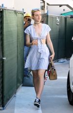 ELLE FANNING Out and About in West Hollywood 09/03/2016