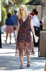 ELLE FANNING Out in Studio City 08/31/2016