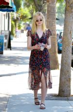 ELLE FANNING Out in Studio City 08/31/2016