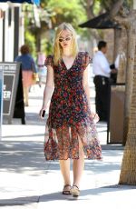 ELLE FANNING Out in Studio City 08/31/2016