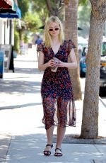 ELLE FANNING Out in Studio City 08/31/2016