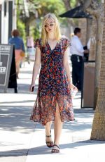 ELLE FANNING Out in Studio City 08/31/2016