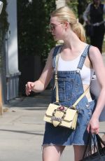 ELLE FANNING Out Shopping in West Hollywood 09/07/2016