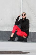 ELSA HOSK on the Set of a Photoshoot at Hudson River Park 09/07/2016