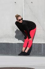 ELSA HOSK on the Set of a Photoshoot at Hudson River Park 09/07/2016