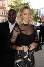 EMILY BLUNT Arrives at BBC Radio 1 Studios in London 09/20/2016