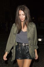 EMILY RATAJKOWSKI Leaves Chiltern Firehouse in London 09/24/2016