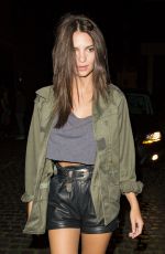 EMILY RATAJKOWSKI Leaves Chiltern Firehouse in London 09/24/2016