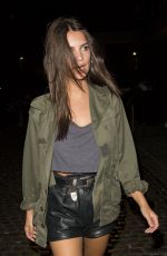 EMILY RATAJKOWSKI Leaves Chiltern Firehouse in London 09/24/2016