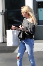 EMMA ROBERTS Leaves Fred Segal in Beverly Hills 09/21/2016