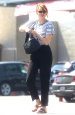 EMMA STONE at a Nail Salon in Los Angeles 09/06/2016