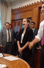 EMMA WATSON Meeting Prime Minister of Canada Justin Trudeau for Her 