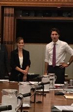 EMMA WATSON Meeting Prime Minister of Canada Justin Trudeau for Her 