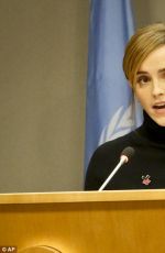 EMMA WATSON Talks at United Nations General Assembly in New York 09/20/2016