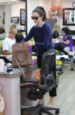 EMMY ROSSUM at a Nail Salon in Beverly Hills 09/14/2016