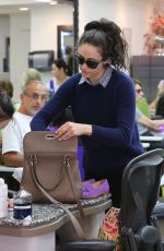 EMMY ROSSUM at a Nail Salon in Beverly Hills 09/14/2016