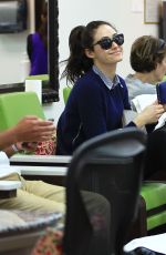 EMMY ROSSUM at a Nail Salon in Beverly Hills 09/14/2016