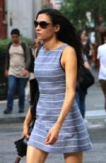 FAMKE JANSSEN Out and About in New York 09/10/2016