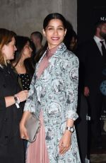 FREIDA PINTO at Burberry Fashion Show at London Fashion Week 09/19/2016