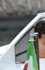 GEMMA ARTERTON at a Water Taxi in Venice 08/30/2016