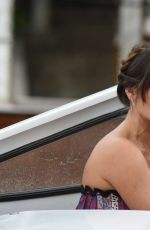 GEMMA ARTERTON Boarding a Private Water Taxi in Venice 08/30/2016