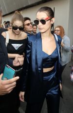 GIGI and BELLA HADID Leaves Nay Mara Fashion Show in Milan 09/21/2016