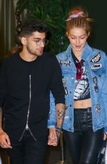 GIGI HADID and Zayn Malik at JFK Airport in New York 09/15/2016