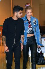 GIGI HADID and Zayn Malik at JFK Airport in New York 09/15/2016