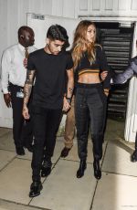 GIGI HADID and Zayn Malik Leaves Versus Versace Fashion Show in London 09/17/2016