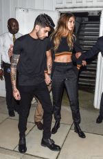 GIGI HADID and Zayn Malik Leaves Versus Versace Fashion Show in London 09/17/2016