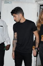 GIGI HADID and Zayn Malik Leaves Versus Versace Fashion Show in London 09/17/2016