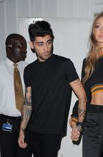 GIGI HADID and Zayn Malik Leaves Versus Versace Fashion Show in London 09/17/2016
