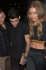 GIGI HADID and Zayn Malik Leaves Versus Versace Fashion Show in London 09/17/2016