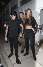 GIGI HADID and Zayn Malik Leaves Versus Versace Fashion Show in London 09/17/2016