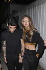 GIGI HADID and Zayn Malik Leaves Versus Versace Fashion Show in London 09/17/2016