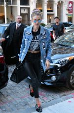 GIGI HADID Arrives at Her Apartment in New York 09/15/2016