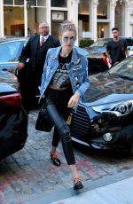 GIGI HADID Arrives at Her Apartment in New York 09/15/2016
