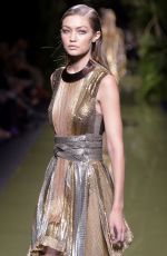 GIGI HADID at Balmain Fashion Show at Paris Fashion Week 09/29/2016