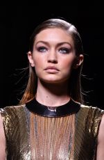 GIGI HADID at Balmain Fashion Show at Paris Fashion Week 09/29/2016