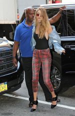 GIGI HADID Heading to a Fitting in New Tork 09/08/2016