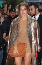 GIGI HADID Heading to Max Mara Store in Milan 09/21/2016