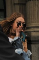 GIGI HADID in RIpped Jeans Out and About in Milan 09/21/2016