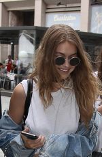 GIGI HADID in RIpped Jeans Out and About in Milan 09/21/2016