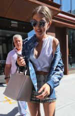 GIGI HADID in Shorts Out and About in New York 09/14/2016